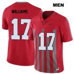 Men's NCAA Ohio State Buckeyes Alex Williams #17 College Stitched Elite Authentic Nike Red Football Jersey QV20S84AH